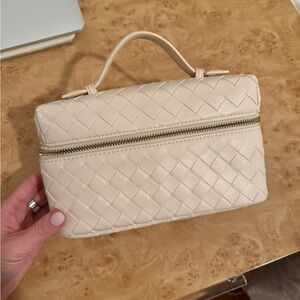 Cream Woven Handbag